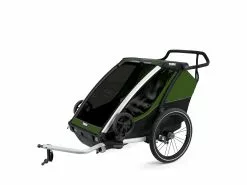 Thule Chariot Cab 2 | Cypress Green | 2 Kinder